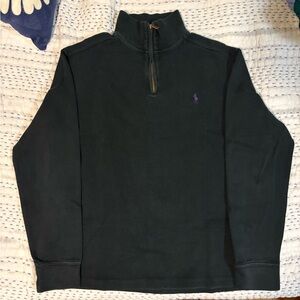 Ralph Lauren Black Quarter Zip-Up Sweater